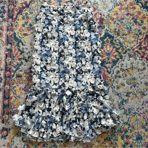 adorable floral trim coquette summer ruffle skirt